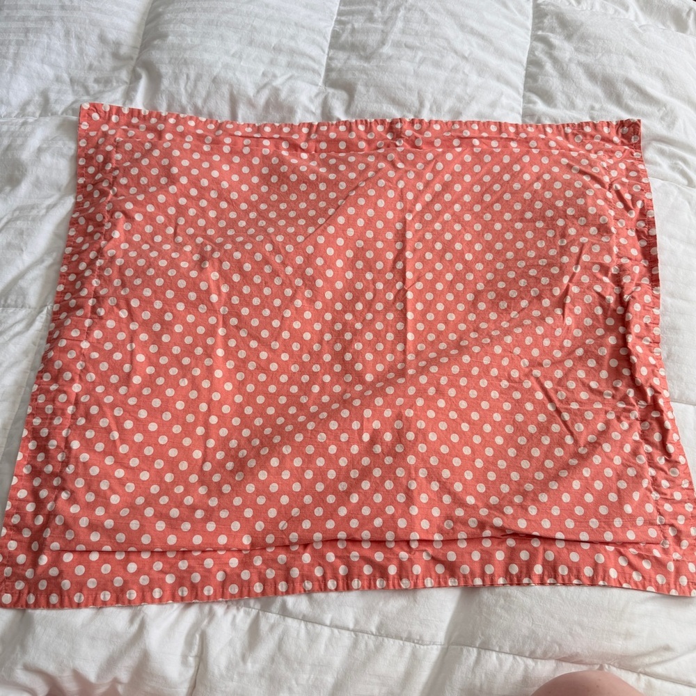 Ralph Lauren Polka Dot Standard Pillow Sham Coral Orange